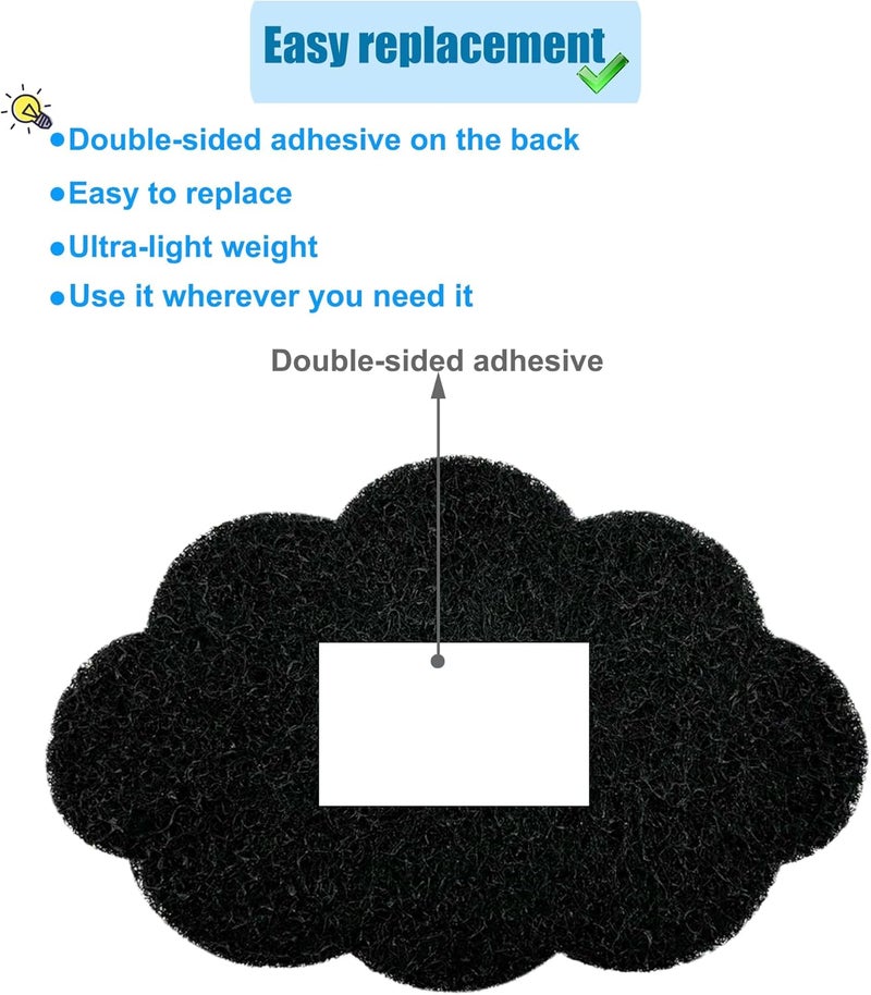 ShuRex 12-Pack Universal Stick-on Trash Can Odor Absorbing Filters, Activated Charcoal Purifying Deodorizer for Trash Cans, Compost Buckets, Countertop and Recycle Bins (Cloud) - Image 5